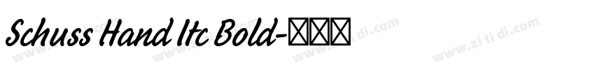 Schuss Hand Itc Bold字体转换
